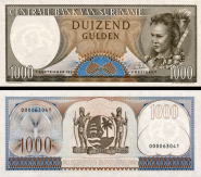 *1000 Gulden Surinam 1963, P124 UNC - Kliknutím na obrázok zatvorte -